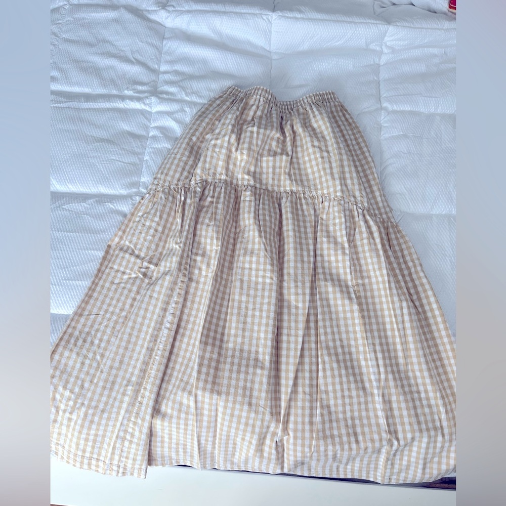 Maxi/midi gingham skirt